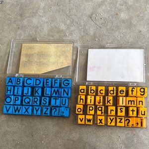 Alphabet Stamp Set upper and lower case